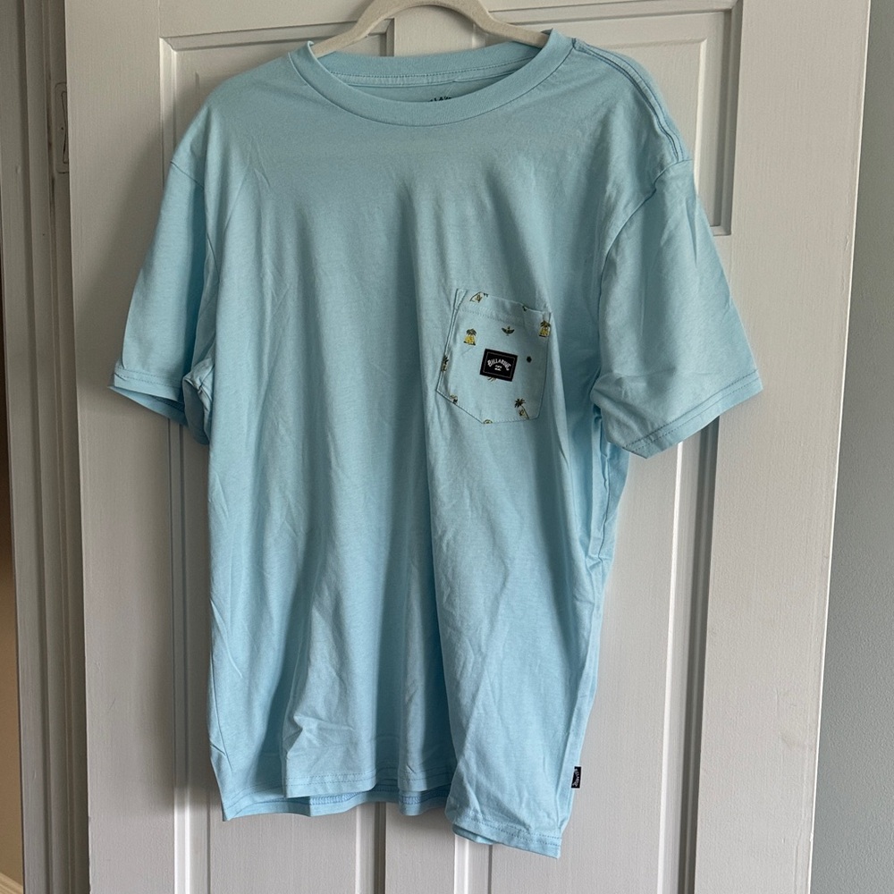 Billabong Light Blue Short Sleeve Pocket Tee